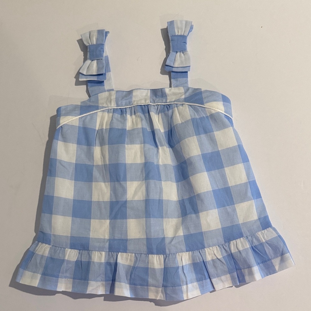Janie and Jack Blue and White Plaid Dress‎